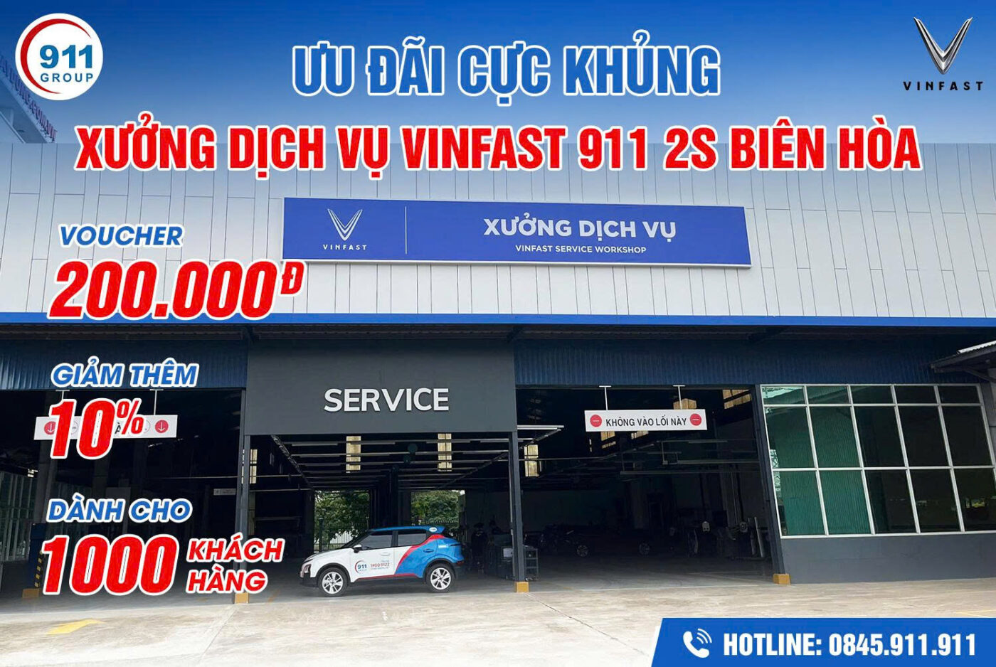 Xưởng Dịch Vụ VinFast 911 2S Biên Hòa