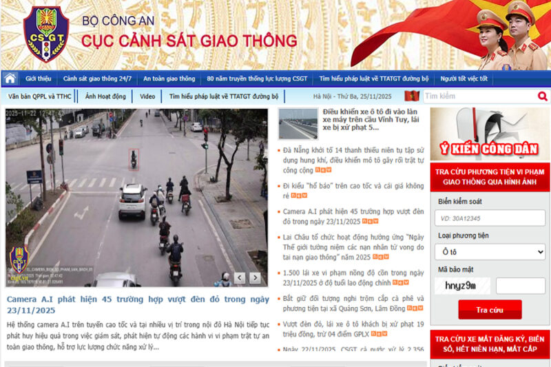 Hướng dẫn kiểm tra vi phạm “phạt nguội” cho ô tô nhanh, đơn giản