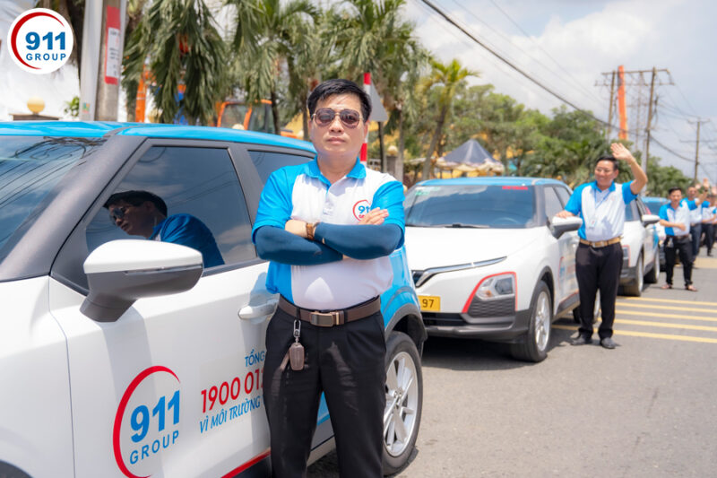 Chạy taxi điện tại 911 Taxi tối ưu chi phí cho tài xế