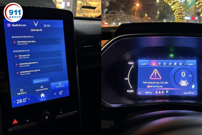 Báo lỗi hệ thống điện