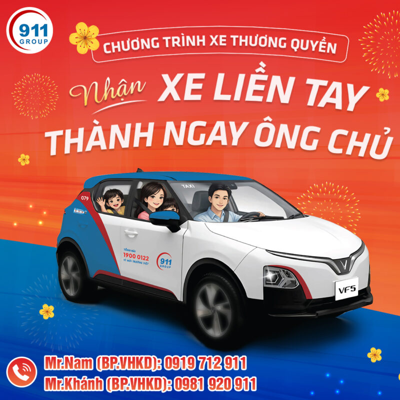 Chính Sách Hợp Tác Kinh Doanh Xe Thương Quyền 911 Taxi