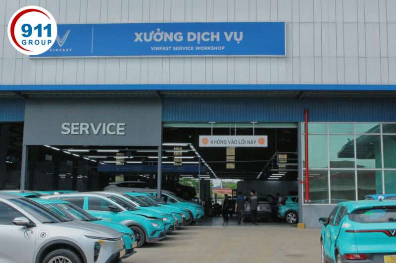 Không gian Xưởng Trung Tâm Dịch vụ Vinfast 911 Biên Hòa