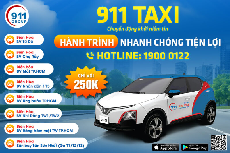 Taxi Biên Hòa Đi TP.HCM Chỉ 250K Nhanh Chóng, Tiện Lợi Cùng 911 Taxi